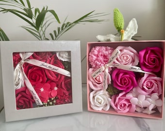 Roses Soap Box | Couple Rose Soaps | Anniversary Gift for Her | Roses for Her | Bath Soap Gift | Valentine’s Day Roses Gift