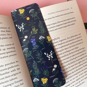 Witchy Herbal Plants Bookmark, Botanical Magic Reading Gift