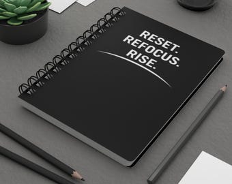 Motiverend spiraaldagboek voor nieuwjaar, notitieboekje met inspirerende quote, dagboek met nieuwjaarsmentaliteit, kies je ontwerp