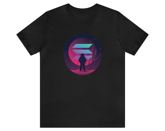 Solana to the Moon Tshirt, Crypto Tee, Bitcoin T-shirt, Unisex Jersey T-shirt met korte mouwen - Cadeau voor hem/haar - Grafisch T-shirt