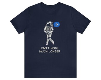 Kan niet HODL veel langer T-shirt, grappig Cardano T-shirt, Bitcoin T-shirt, Unisex Jersey korte mouw T-shirt - cadeau voor hem/haar - grafisch T-shirt