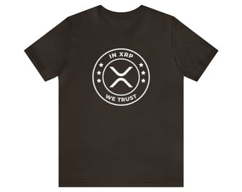 In XRP vertrouwen we tshirt, Crypto Ripple T-shirt, Bitcoin T-shirt, Unisex Jersey korte mouw T-shirt - cadeau voor hem/haar - grafisch T-shirt