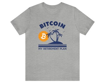 Bitcoin is mijn pensioen Vintage T-shirt, Crypto Tee, Bitcoin T-shirt, Unisex Jersey korte mouw T-shirt - cadeau voor hem/haar - grafisch T-shirt