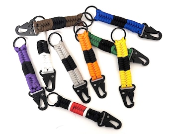 FREE SHIPPING Handmade Custom Bjj Belt Rank Keychain – Jiu-Jitsu Paracord Keychain - All Ranks INCLUDING Kids – Perfect Gift for Bjj Lovers