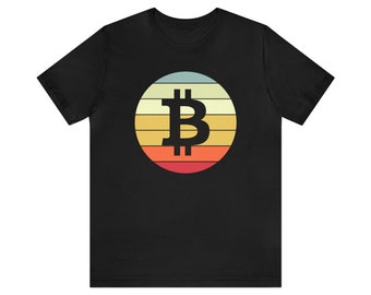Crypto Bitcoin Retro T-shirt, Bitcoin BTC Retro T-shirt, Unisex Jersey T-shirt met korte mouwen - Cadeau voor hem/haar - Vintage Graphic Tee