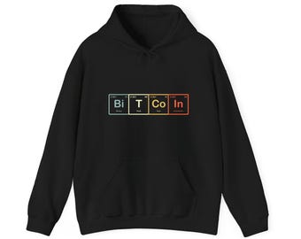 Vintage Crypto-hoodie, Crypto-sweater, Bitcoin-hoody, uniseks sweater met capuchon van zware kwaliteit - cadeau voor hem/haar - grafisch