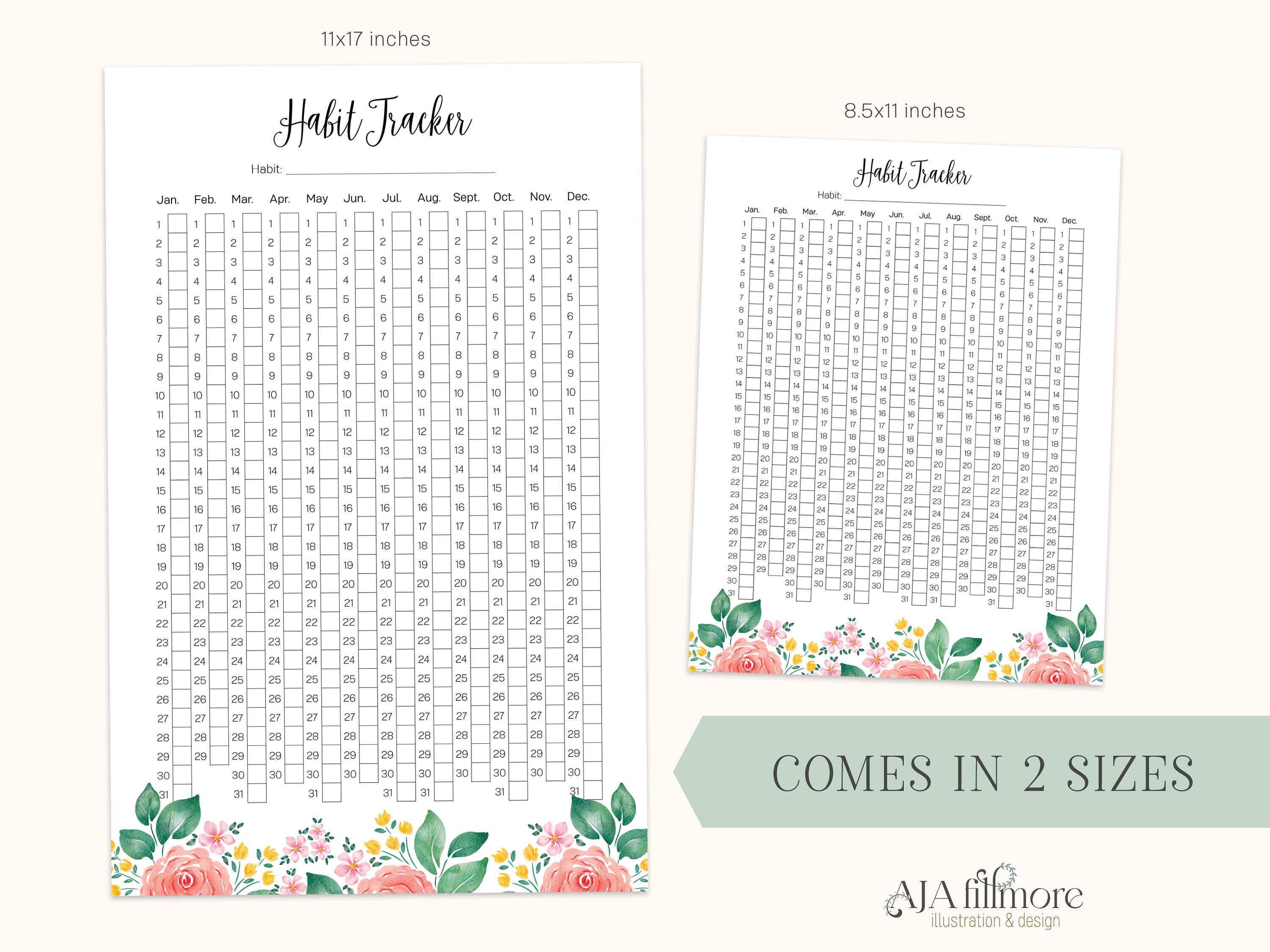 Habit Tracker Printable 2024 Routine Tracker Yearly Habit Challenge Habit Tracker Printable 2024 Routine Tracker Yearly Habit Challenge