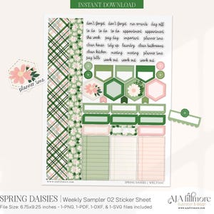Printable Weekly Planner Stickers, Functional Planner Stickers, Digital Download, Cricut Silhouette Stickers, Bullet Journal Stickers, svg