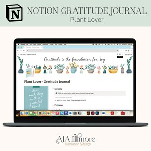 Notion Gratitude Journal Template, Digital Gratitude Journal, Notion Template, Digital Journal, Reflection Journal, Wellness Journal, Notion