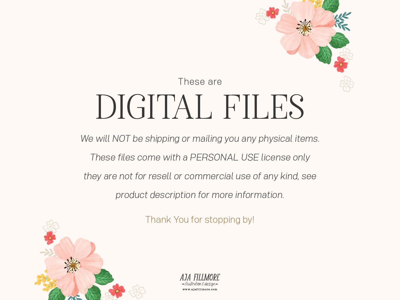 2024 Year at a Glance Calendar 2024 Wall Calendar 2024 Digital Wall