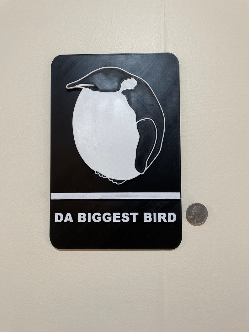 I'm the Biggest Bird Bathroom Style Sign Wall Decor for Etsy