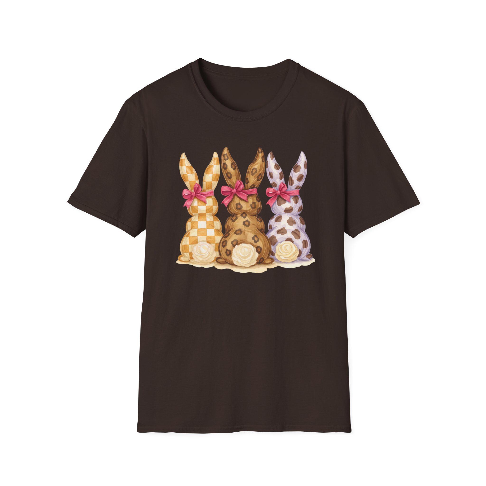 Three Patterned Bunny Trio T-shirt | Easter Bunny Rabbits, Pastel Bows ...