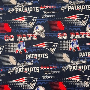 NFL New England Patriots Football Team Blue Red Sports Fan Nurse Medical Surgical OR Scrub Tech Ponytail Bouffant Bonnet Skull Cap Hat