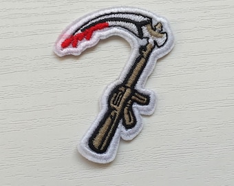 Reaper's Scythe Rifle- Iron on patch - Embroided patch - Applique