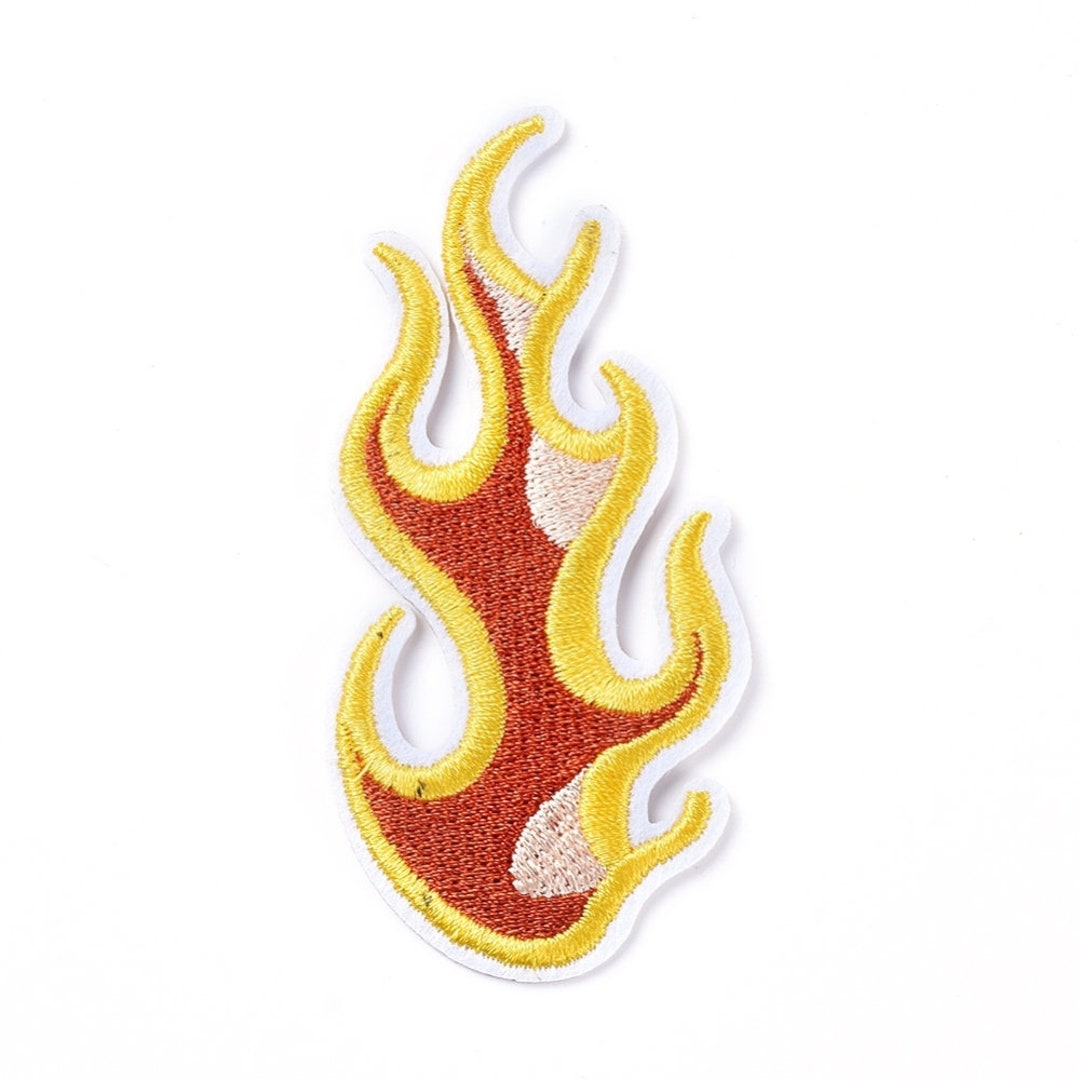 Fire Flame Iron on Patch Embroided Patch Applique Etsy