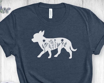 Floral Chihuahua Shirt: Dog Lover Tee