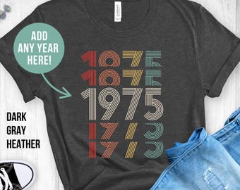 50th Birthday Shirt: 1975 Retro Milestone Tee