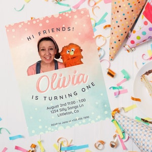 EDITABLE Ms. Rachel Birthday Invitation; Instant Download Ms. Rachel Invitation