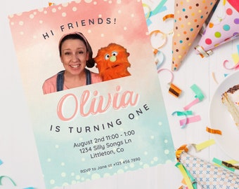 EDITABLE Ms. Rachel Birthday Invitation; Instant Download Ms. Rachel Invitation