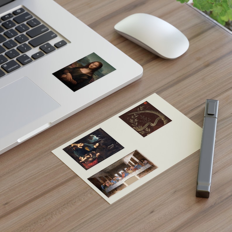 Leonardo Da Vinci's Famous Art Vinyl Sticker Collection - Etsy