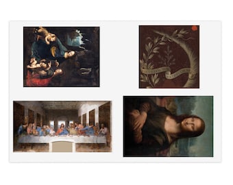 Leonardo da Vinci's Famous Art Vinyl Sticker Collection
