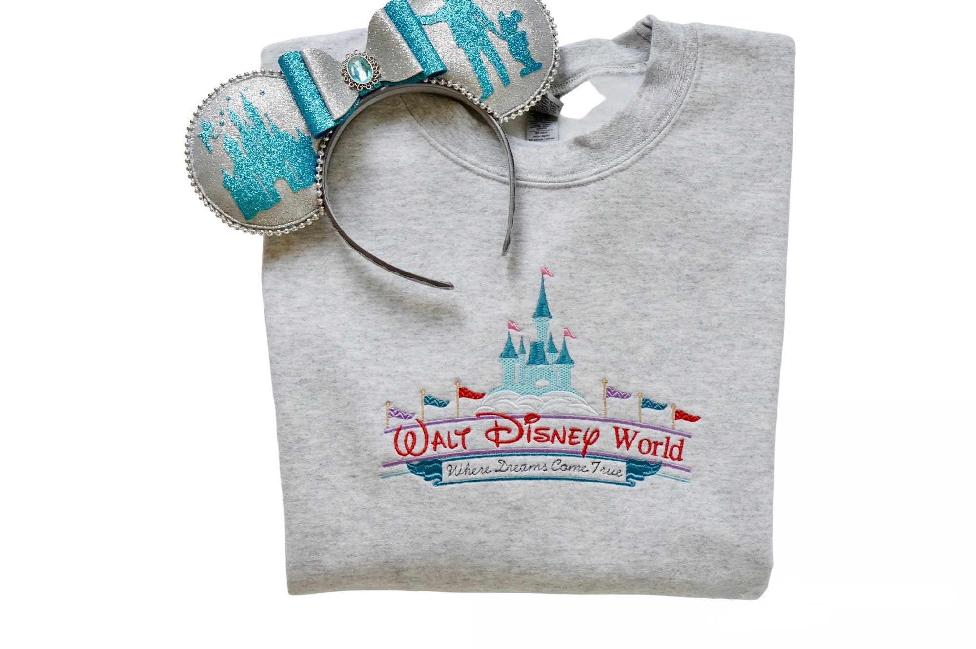 Discover Disney World park sign Embroidered Sweatshirt