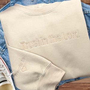 Embroidered Trust in the Lord, Proverbs 3:5, ,Faith, Christian Gifts, Faith-Based Sweatshirt