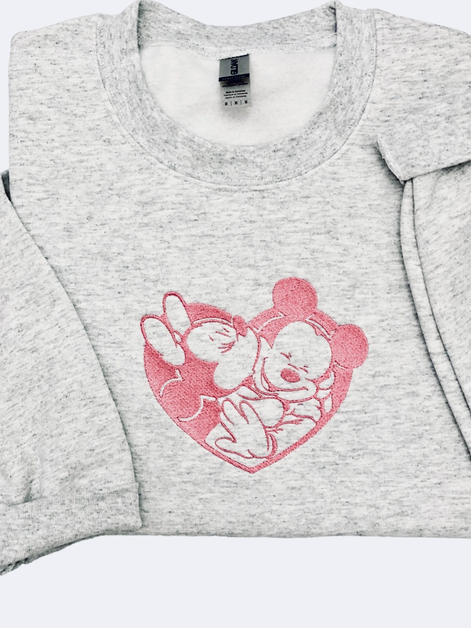 Discover Mickey valentine inspired Embroidered Sweatshirt