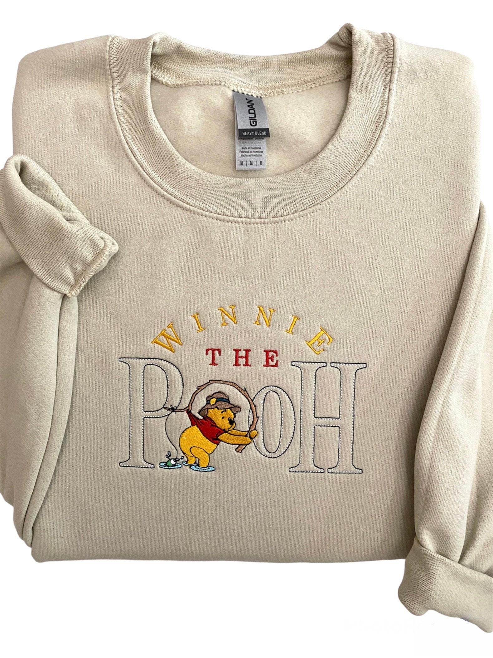 Discover Winnie the Pooh fishing Embroidered Sweatshirt