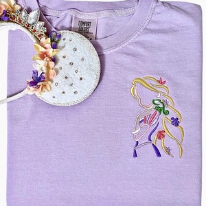 Rapunzel Embroidered T-Shirt, Princess Shirt,