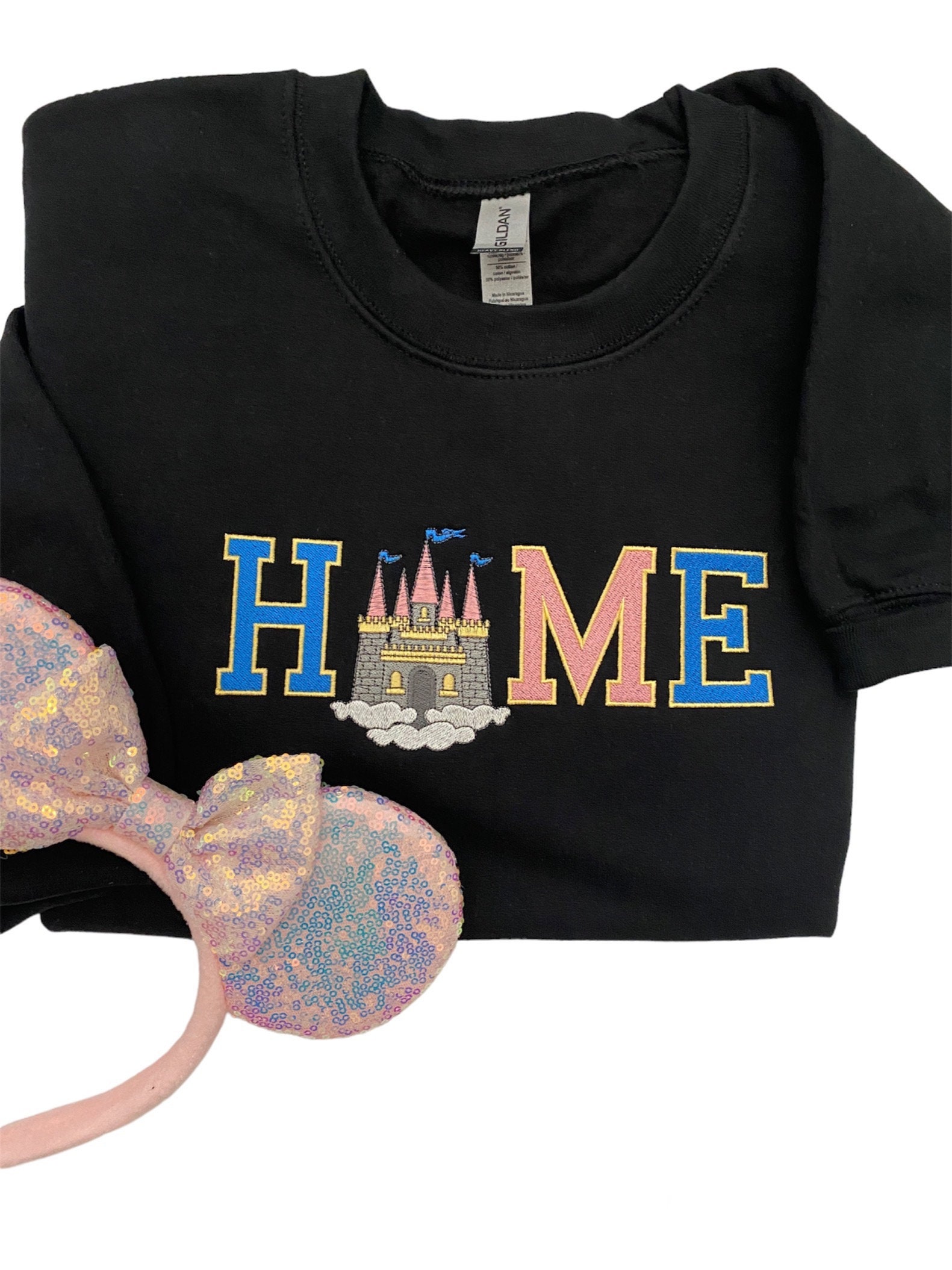 Discover Disney castle inspired Embroidered Sweatshirt