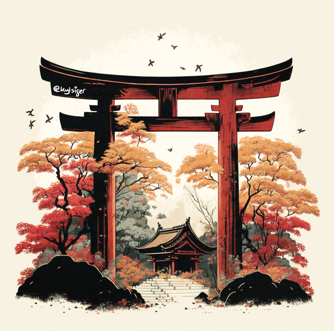 2 Japanese Torii Gates DIGITAL FILE ONLY Etsy