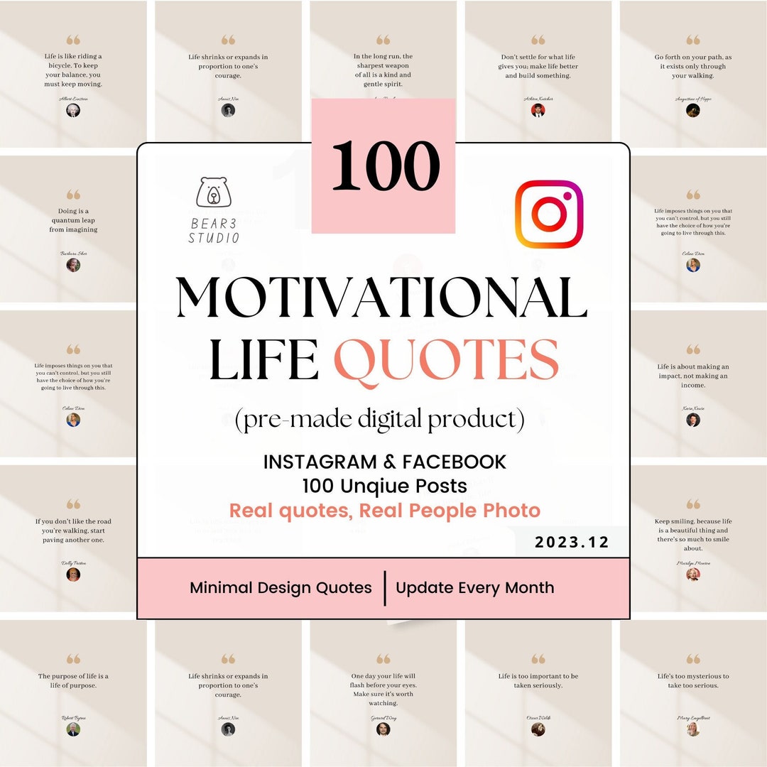 100 Instagram Posts Motivational Life Quotes | Real People ...