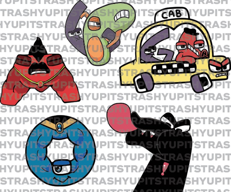 Alphabet Lore Super Hero Versions Fonts Letters Vectors Svg - Etsy UK