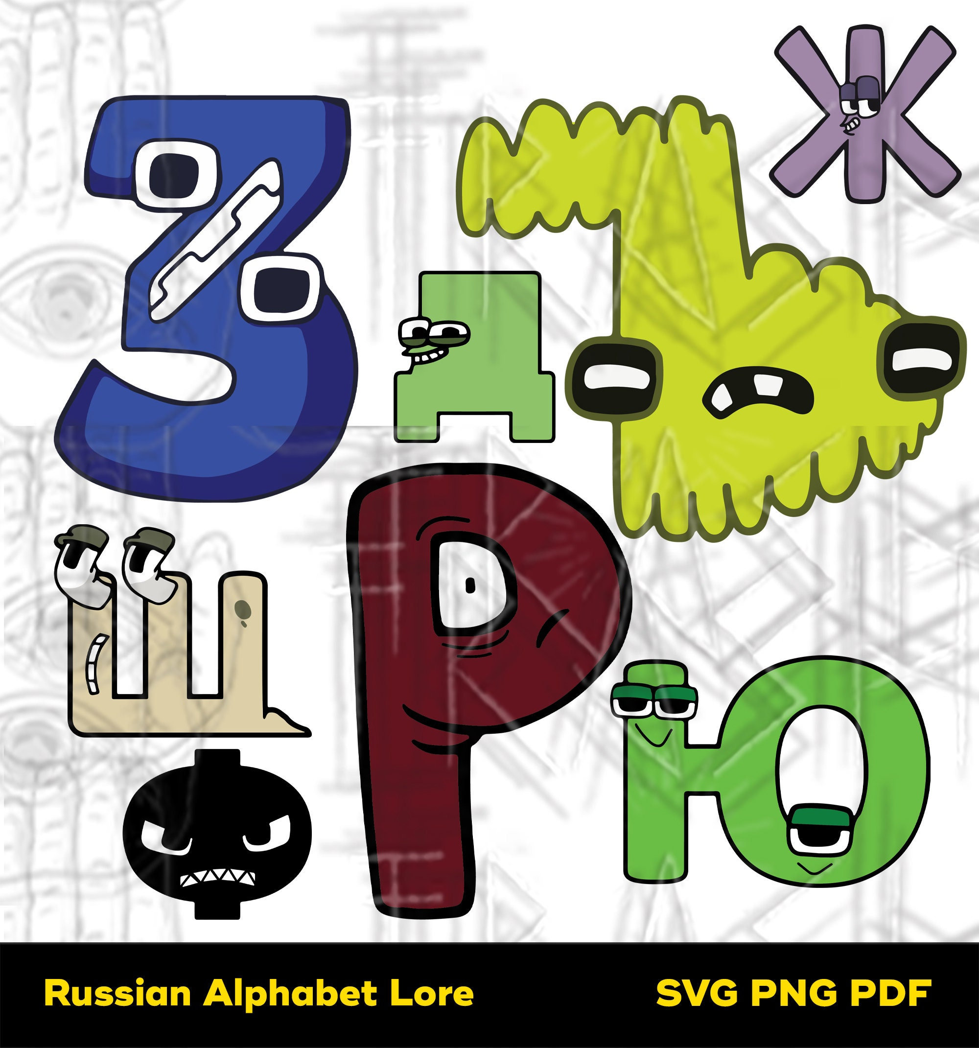 Japanese, Ukrainian, and Turkmen Alphabet Lore! :D : r/alphabetfriends