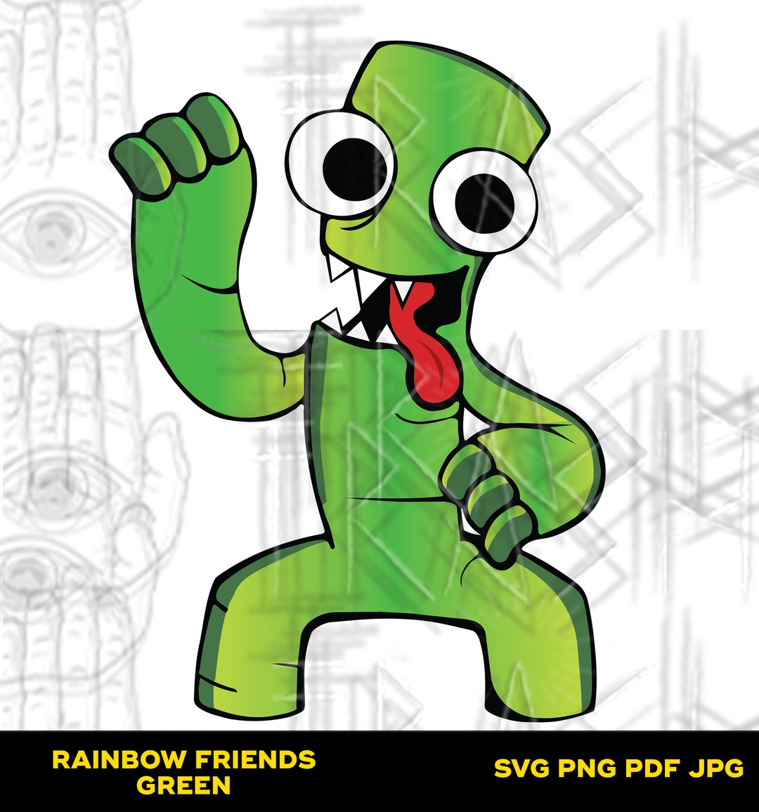 Rainbow Friends Blue and Green Face SVG and PNG Good for -  Sweden