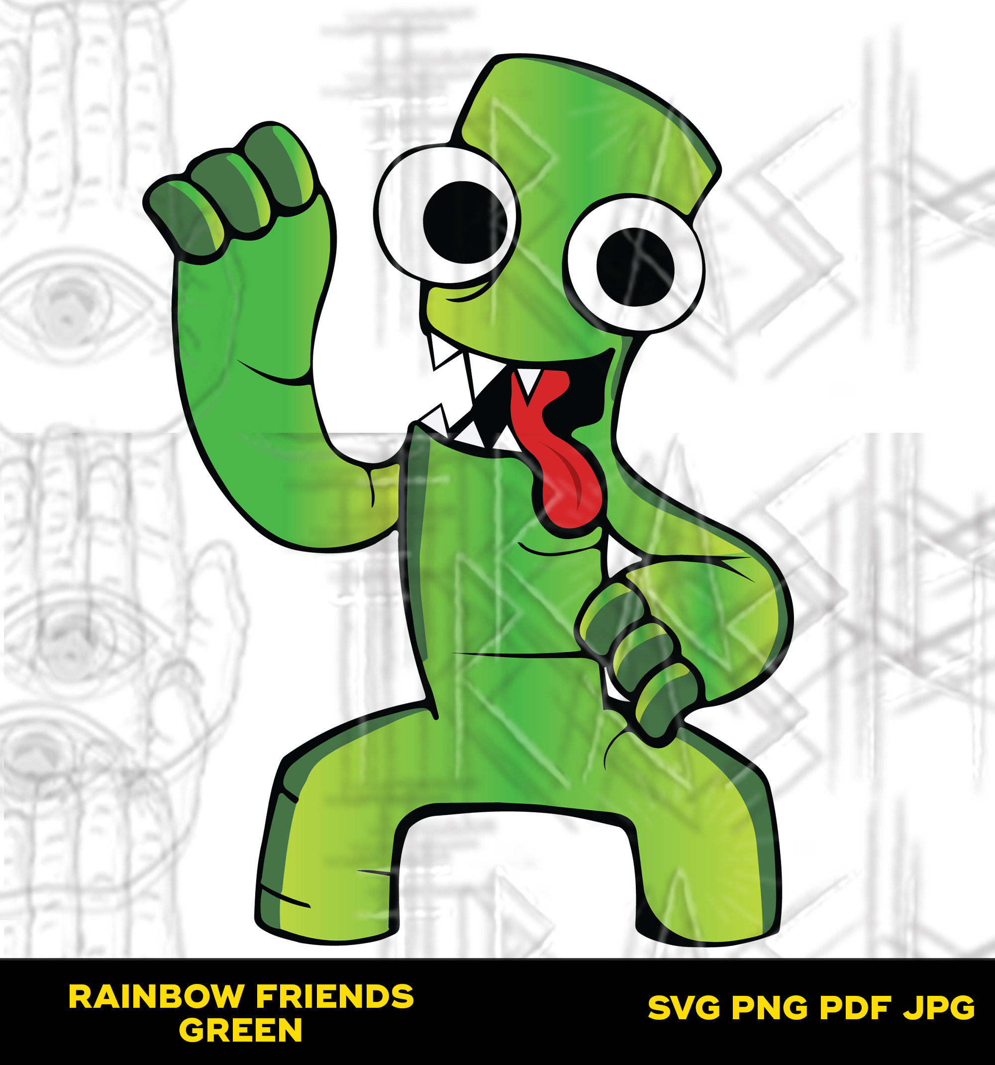 Roblox-inspired Rainbow Friends Characters PNG Digital Download: Ideal for  Sublimation & Printing Crafts 