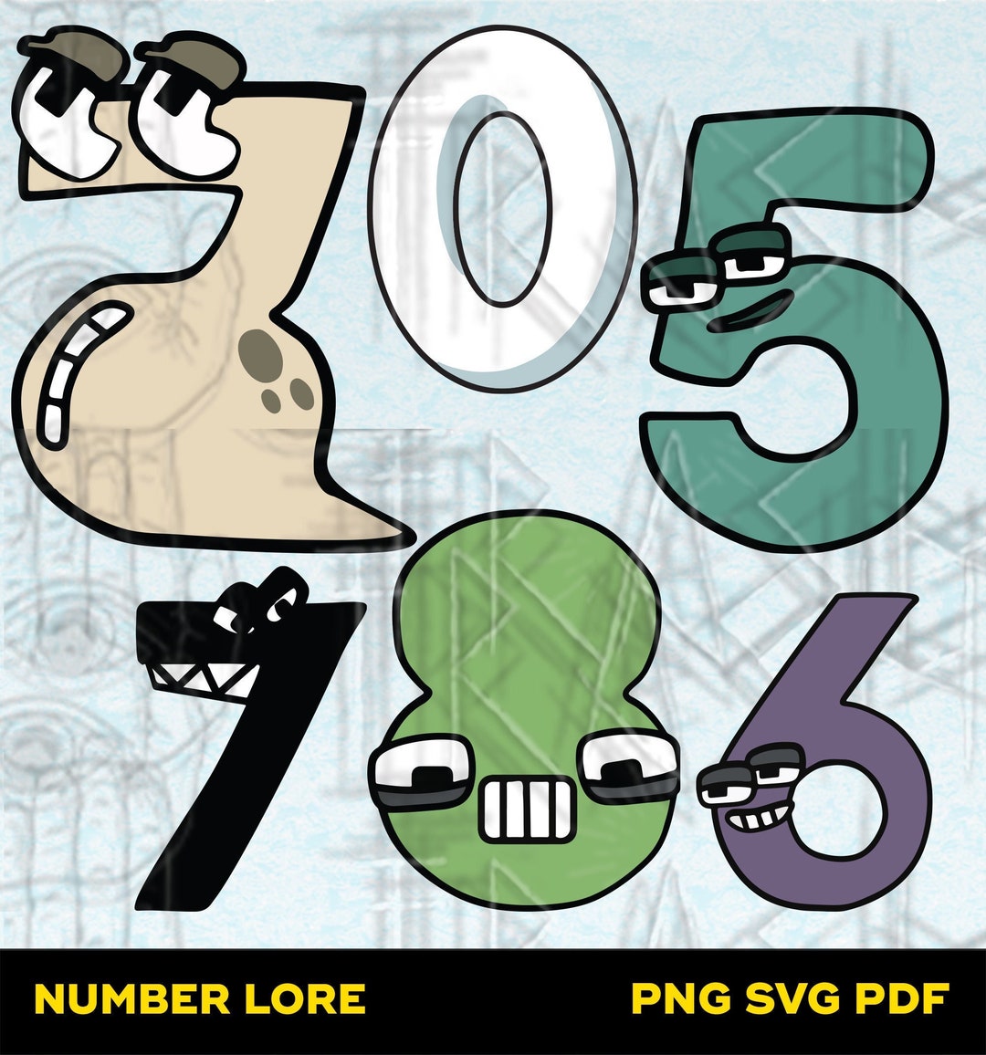 Number Lore Characters SVG PDF PNG Eps Number Lore Individual