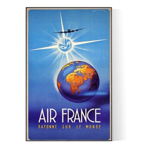 Vintage 1946 Air France Travel Poster descargar