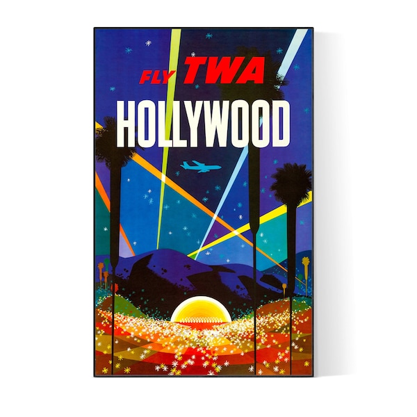 Vintage TWA California Los Angeles Hollywood Travel Poster download