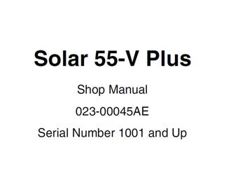 Manual de servicio de la excavadora Doosan Solar S55-V Plus (número de serie 1001 y posteriores) 023-00045AE (PDF)