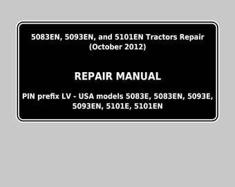 John Deere 5083EN 5093EN 5101EN 5083E 5083EN 5093E 5101E Traktorreparationsmanual TM112719 PDF