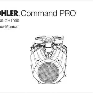 Kohler Command PRO CH940 CH1000 Engine Workshop Service Manual