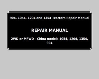 John Deere 904 1054 1204 and 1354 Tractors Repair Technical Manual TM700619 PDF