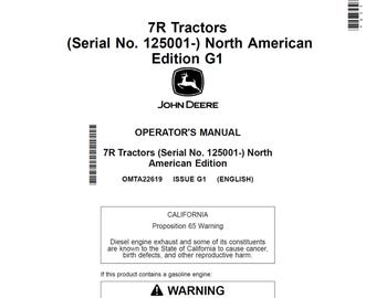 Manual de mantenimiento y operación del tractor John Deere 7R OMTA22619 PDF 3