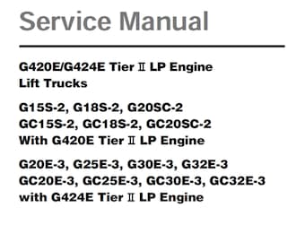 Manuale di riparazione e assistenza motori per carrelli elevatori Daewoo G420E e G424E Tier II LP PDF