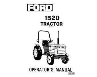 Ford 1520 Traktor Wartungs- und Bedienungsanleitung 42152010 PDF