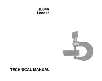 Manuel technique des chargeuses John Deere JD844 TM1189 PDF