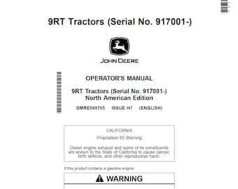 John Deere 9RT Tractor Maintenance and Operators Manual OMRE589705 PDF 3