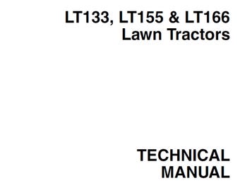 John Deere LT133 LT155 and LR166 Lawn Tractors Repair Technical Manual TM1695 PDF